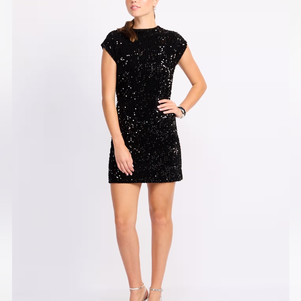 Glamorous Black Sequin Mini Dress